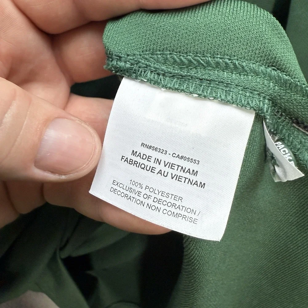 Green Bay Packers Shirt Adult Medium Green Polo Nike Dri Fit Performance Stretch